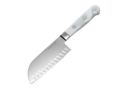 Lamson Lamson Ice Series 5″ Premier Forged Santoku Kullenschliff (Granton) Edge Lamson Lamson Ice Series 5″ Premier Forged Santoku Kullenschliff (Granton) Edge