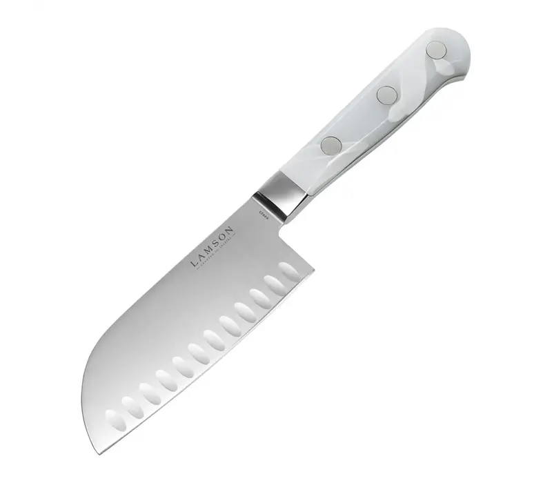Lamson Ice Series 5″ Premier Forged Santoku Kullenschliff (Granton) Edge