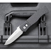 Pro-Tech Knives, LLC E7A05-20CV--Pro-Tech, CQC7 Auto Spearpoint Blade, Black Jigged Texture Handle 20CV