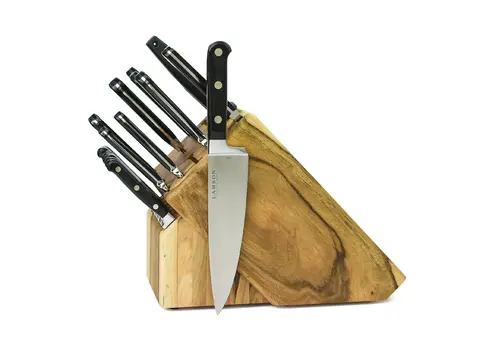 Lamson Lamson, Midnight 20 Piece Premier Forged Block Set, Natural Walnut Block