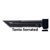 Templar Knives Slim Aluminum Black Rubber Tanto Serrated Black CPM D2