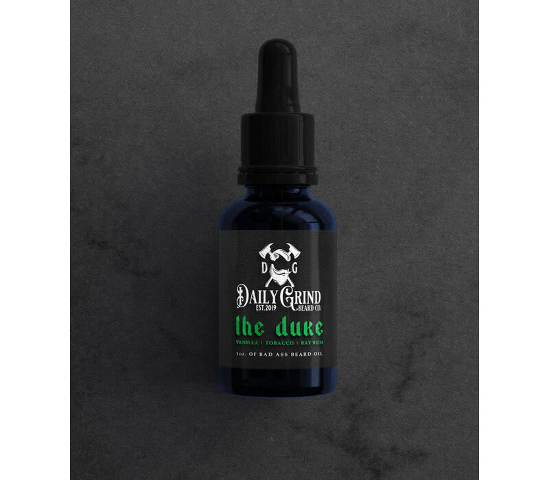 Daily Grind Beard Oil The Duke Bay Rum, Vanilla, and Tobacco