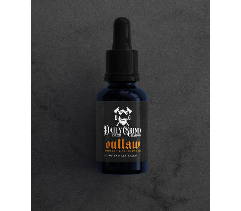 Daily Grind Beard Oil Outlaw Bourbon and Sandalwood