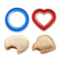 HIC, Un-Crusted Pocket Sandwich Makers, Heart and Circle, Set of 2