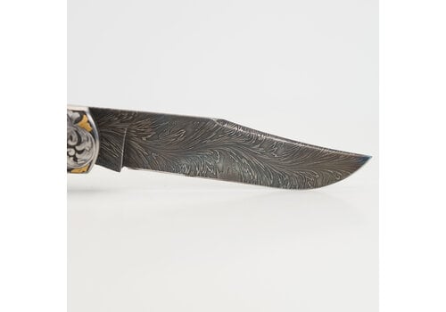 Wendell Halfmann (Consignment) 0506241800 --Halfmann, Trapper Mammoth Handle Jim Poor River of Fire Damascus
