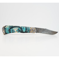 (Consignment) 0506241800 --Halfmann, Trapper Mammoth Handle Jim Poor River of Fire Damascus