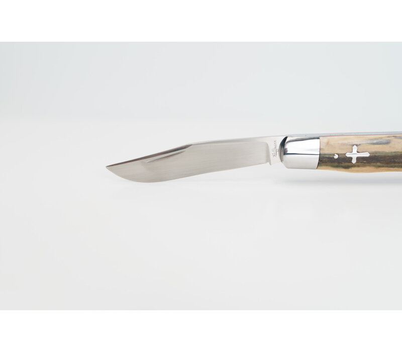 (CONSIGNMENT) 050624700--Halfmann, Single Blade Trapper w/ CPM 154 Mammoth Ivory Handle