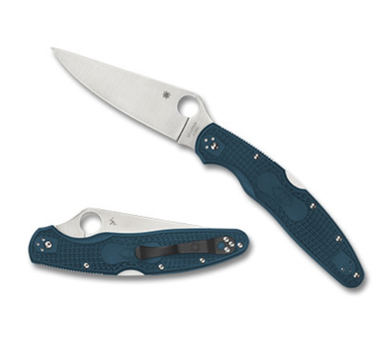 Spyderco Police 4 Blue Lightweight K390 Plainedge