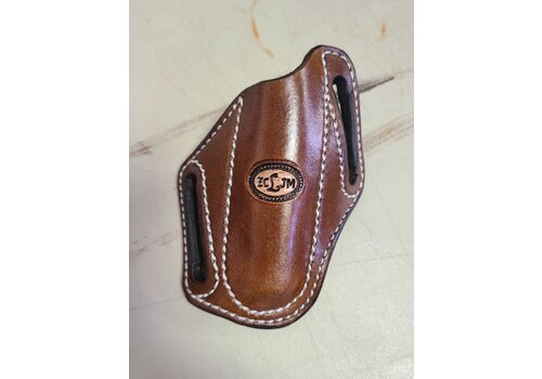 ECLJM Plain ECLJM Sheaths Brown Angled White Stitching Rounded
