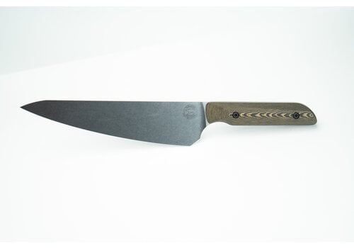 White River Knife & Tool White River, Liong Mah Chef, Maple & Black Richlite, Magnacut Stainless Blade