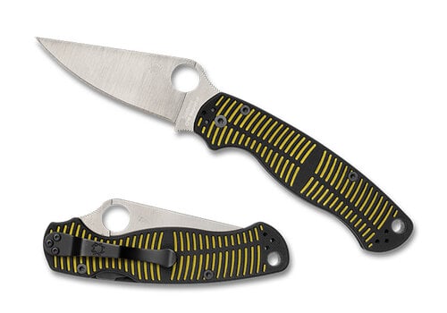 Spyderco Knives Spyderco Para Military 2 Salt Yellow and Black G10, MagnaCut