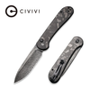 Civivi Civivi, Button Lock Elementum Carbon Fiber, Damascus