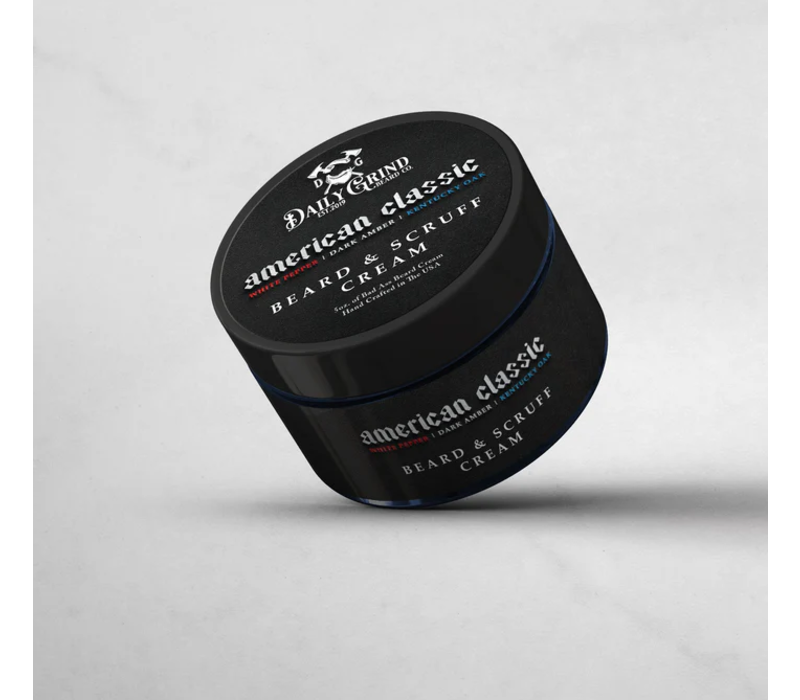 Daily Grind Beard & Scruff Cream American Classic  White Pepper, Dark Amber, Kentucky Oak