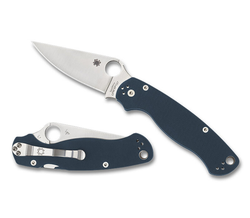 Spyderco Para Military 2 Cobalt Blue G-10 CPM SPY27 Steel