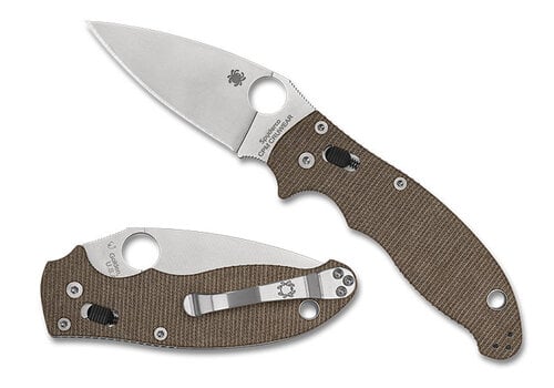 Spyderco Knives Spyderco Manix 2 Brown Canvas Micarta CRU-WEAR