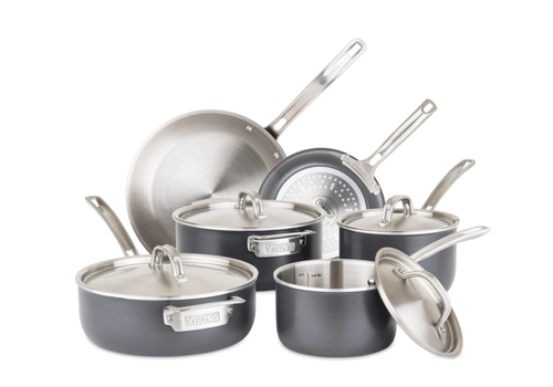Clipper Corp/Viking Viking, Cookware Set 5ply Hard Anodized 10 piece set with Stainless interior