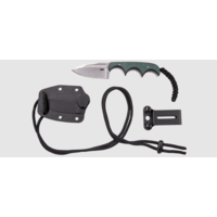 CRKT Minimalist Spear Point, Black and Green Micarta, 8Cr13MoV