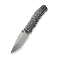 WE KNIFE Swordfin Front Flipper Black/White Carbon Fiber Handle CPM 20CV Steel