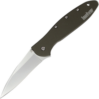 Kershaw, Leek Olive Aluminum Handle, 14C28N Steel