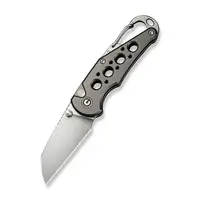 Civivi Pragma, with aluminum handle and Carabiner/Bottle Opener.  Also Nitro-V stainless blade.