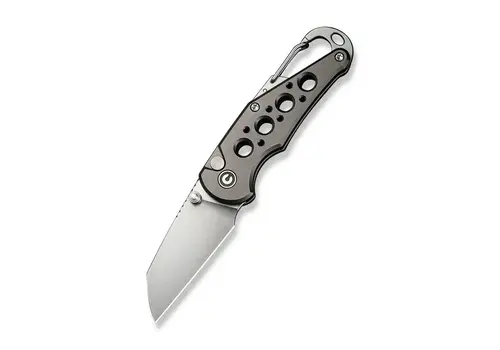 Civivi Civivi Pragma, with aluminum handle and Carabiner/Bottle Opener.  Also Nitro-V stainless blade.