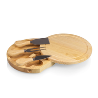 878-00-505-000-0--Picnic Time, Toscana, Brie Cheese Cutting Board & Tools Set, Rubberwood