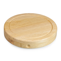 878-00-505-000-0--Picnic Time, Toscana, Brie Cheese Cutting Board & Tools Set, Rubberwood