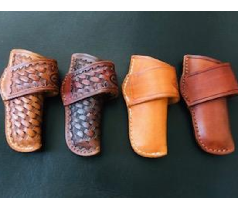 A&M Leather Hunter Sheath #34 Basket Weave/Plain