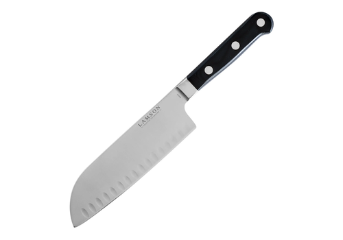 Lamson Lamson, Midnight Series 7″ Premier Forged Santoku Kullenschliff (Granton) Edge