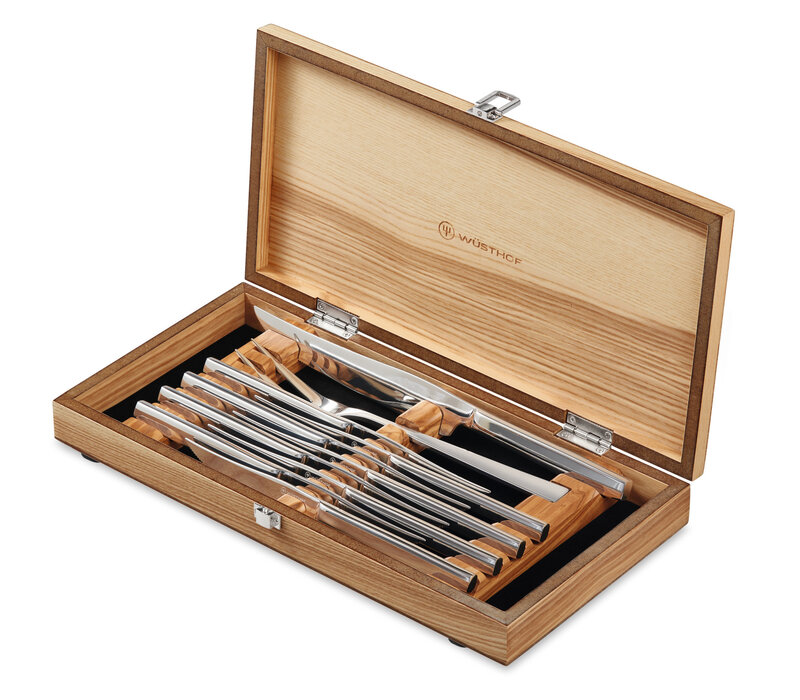 Wusthof 10 PC Serrated Stainless Mignon Steak & Carving Set