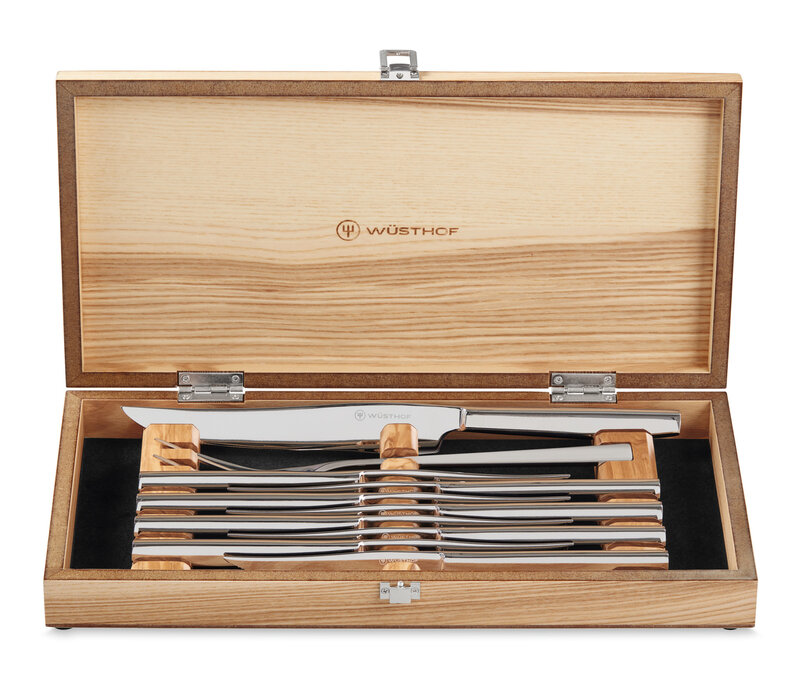 Wusthof 10 PC Serrated Stainless Mignon Steak & Carving Set