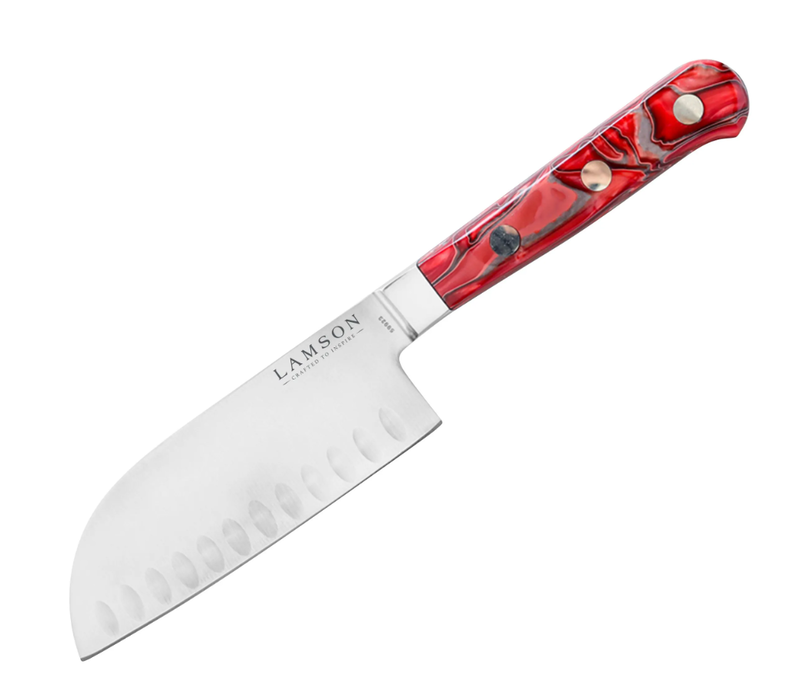 Lamson, Fire Series Premier Forged 5" Santoku Granton Edge