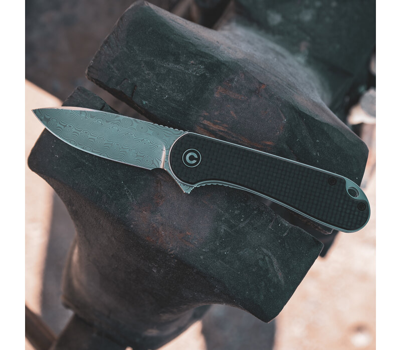 Civivi Elementum Carbon Fiber & G10 Handle, Damascus