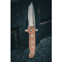 CRKT M16 Desert Tan Tanto Triple Point Serrations