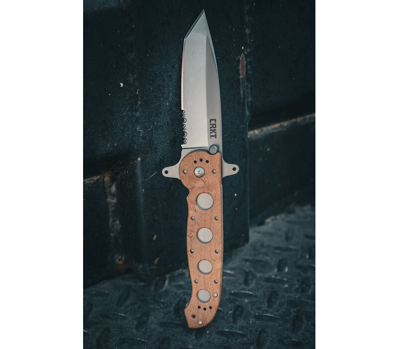 CRKT M16 Desert Tan Tanto Triple Point Serrations