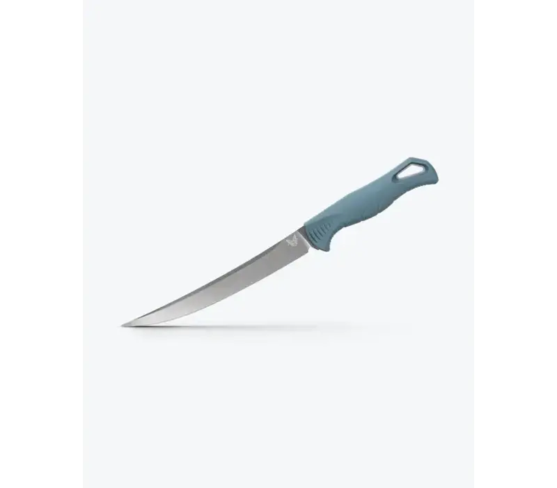 Benchmade, Fishcrafter Depth Blue Santoprene 7" Trailing point, CPM Magnacut