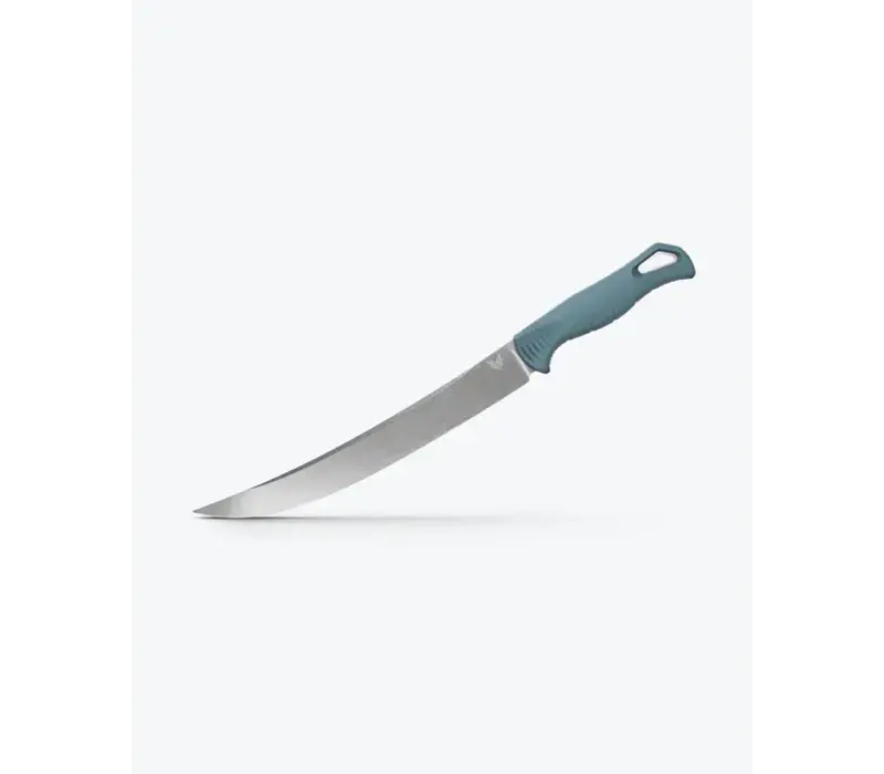 Benchmade, Fishcrafter Depth Blue Santoprene 9" Trailing point, CPM Magnacut