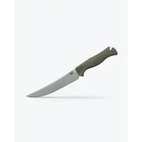 Benchmade, 6" Meatcrafter, boning knife with Dark Olive Santoprene handle and a trailing point CPM 154 powder steel blade
