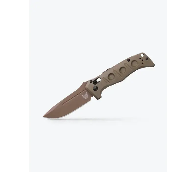 (DISCONTINUED) Benchmade, Mini Auto Adamas OD Green G10 Drop Point, CPM Cruwear