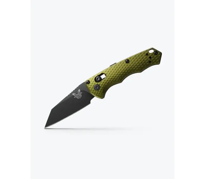 Benchmade, Auto Immunity, Woodland Green Aluminum, Wharncliffe, CPM M4