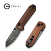 Civivi Civivi, Yonder Thumb Stud & Crossbar Lock, Wood Handle, Damascus