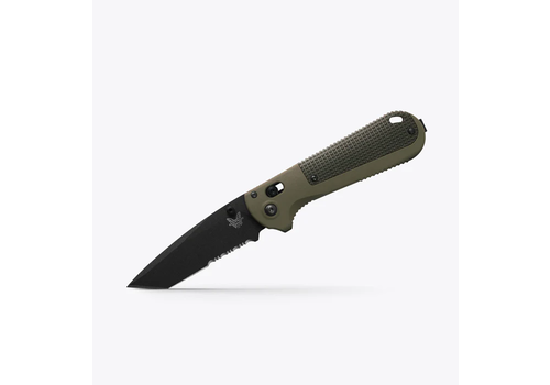 Benchmade (DISCONTINUED) Benchmade Redoubt, Ranger Green Forest Grivory, Serrated Tanto, CPM D2
