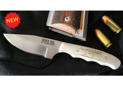 Silver Stag Silver Stag, Guide Caper Antler Handle, D2 Steel