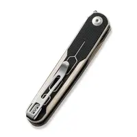 Civivi KwaiQ, White & Black G-10 Handle, Damascus Steel
