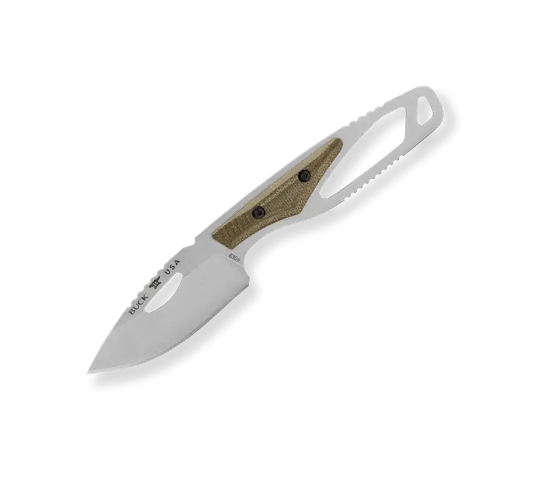 (Discontinued) Buck Paklite Hide, Green Micarta Scales, CPM S35VN
