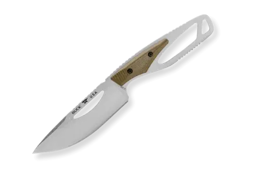 Buck (Discontinued) Buck PakLite Field Knife, Green Micarta, CPM-S35VN Steel