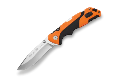 Buck Buck Large Folding Pursuit, CPM S35VN, Orange GRN/Versaflex