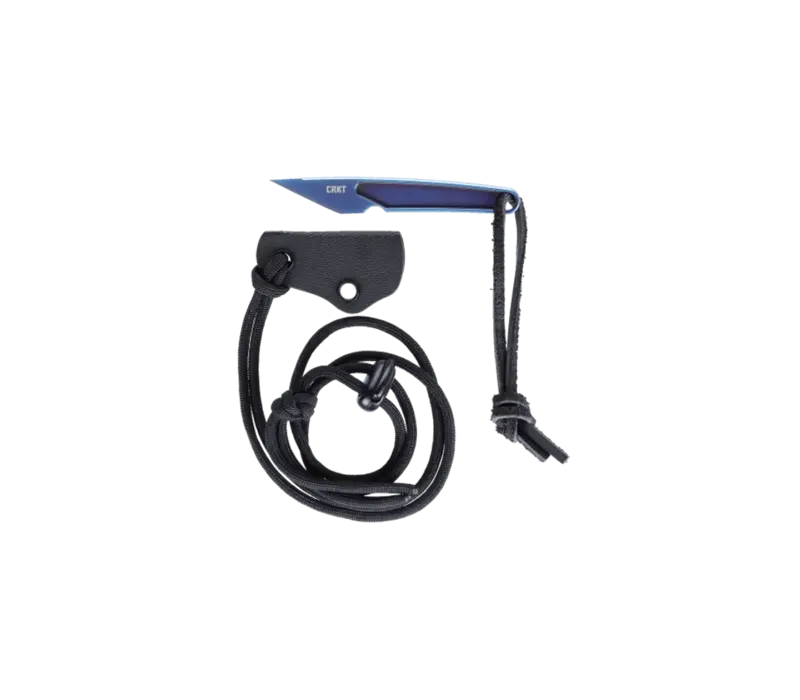 CRKT, HangTi Blue Titanium Fixed, Kydex Sheath