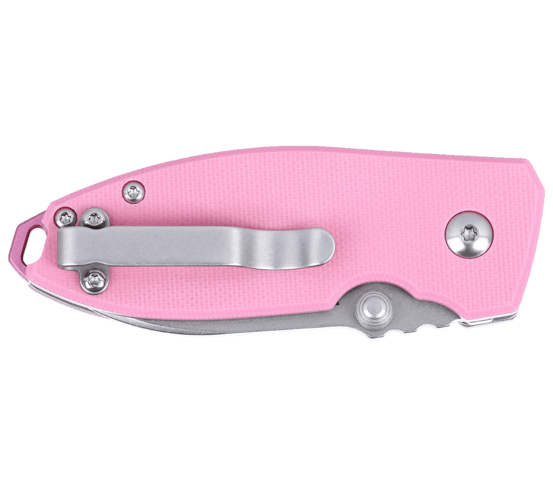 CRKT, Squid Button Lock Rose Quartz 14C28N Steel