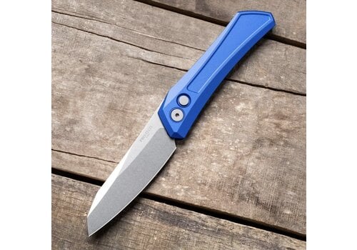 Pro-Tech Knives, LLC Pro-Tech Dmitry Sinkevich Design Oligarch Auto, Blue Aluminum Scales